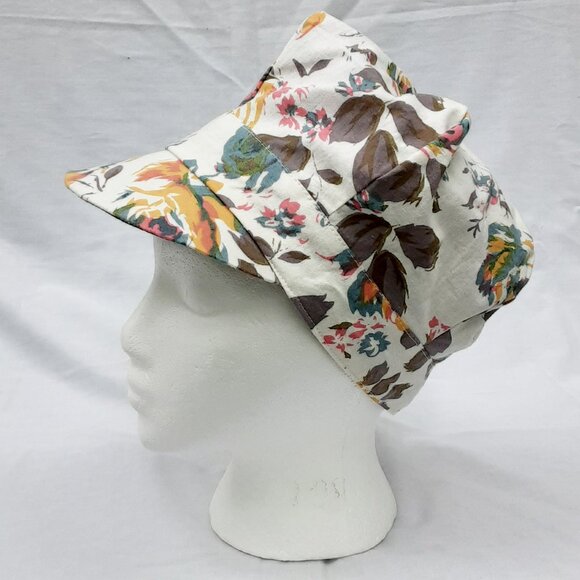 WHIMSICLE Reversible Polka Dot / Floral Fabric Engineer Style Hat Cap - Picture 7 of 9
